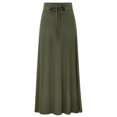 thumbnail image 4 of MIXUE Womens Skirts Solid Color Sports Casual Commuting Loose Elastic Waist Skirt Daily-Wear,Green,XXXXXL, 4 of 4