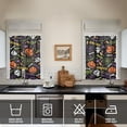 thumbnail image 5 of Halloween Kitchen Curtains Spooky Pumpkin Cartoon Kitchen Curtains Sets for Windows Halloween Window Valance 3 Piece Set for Kitchen Decorations, 5 of 5