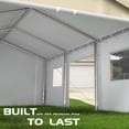 thumbnail image 4 of 13 x 20 Ft Heavy-Duty Carport, Portable Garage, 180g PE Waterproof Canopy and 8 x 1.0 mm Poles for Full-Size Pickup Trucks, Boats, and SUVs, 4 of 7