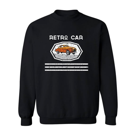 Retro Orange Car  Sweatshirt Men -Image by Shutterstock, Male x-Large