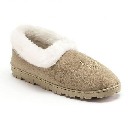 chaps slippers chaps suede faux fur moccasin slipper closed back chaps slippers chaps suede faux fur moccasin slipper closed back