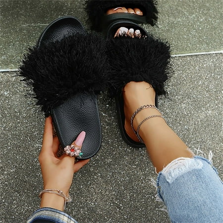 

Vedolay Slippers for Summer Women s Slippers LightweightWashable House Shoes Indoor Outdoor Black 8