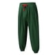 thumbnail image 5 of Pantalones harem holgados de algodón y lino para hombre - Pantalones anchos lisos para yoga - Informales/para la playa, aptos para todas las estaciones, 5 of 7