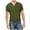 Army Green, variant on Aiyino Mens Henley Shirts Slim Fit Short Sleeve Beefy Fashion Casual Top Shirts of Cotton Shirts