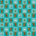thumbnail image 3 of (3 pack) Eugene Textiles Premium Licensed Scooby Doo 100% quilting Cotton 18" x 21" Fat Quarter Aqua Green color, 3 of 5