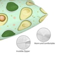 thumbnail image 3 of Bingfone Avocado for Double-Sided Plush Throw Pillow Cover, Pillow Protector with Hidden Zipper, Cushion Protector Home Decoration (Without Pillow Core)-20"x30", 3 of 6