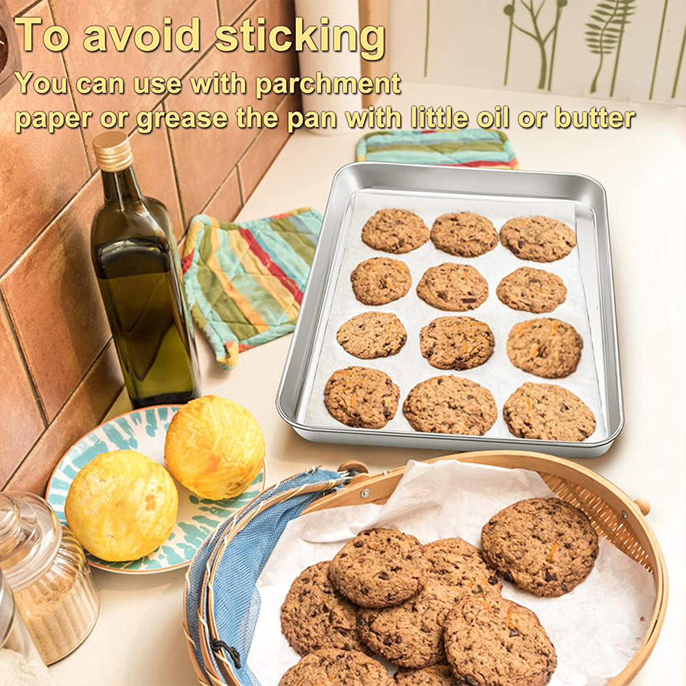 Vesteel Stainless Steel Baking Sheet Set of 2, 16 x 12 Inches photo 7