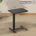 thumbnail image 2 of Bureau Roulant à Hauteur Réglable - Bureau Debout Pneumatique Noir avec Roulettes / Table Mobile pour Portable de 43 Pouces pour Bureau à Domicile et Espaces de Travail Flexibles, 2 of 7