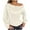 #White, variant on YABCSAZ Women's Long Sleeve Silk Shirts One Shoulder Plus Size Loose Casual Shirts Tops Oversized Solid Color Blouse Tops
