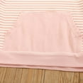 thumbnail image 4 of Annhoo Toddler Baby Girls Outfits Summer Stripes Print Knitted Sets Short Sleeve Round Neck T Shirts with Shorts, 4 of 8