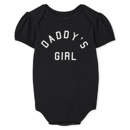 

The Children s Place Baby Short Sleeve 100% Cotton Family Bodysuits Daddy s Girl 9-12 Months