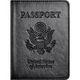 thumbnail image 2 of Passport and Vaccine Card Holder -Waterproof Leather Passport Case Cover with for Women&Men Family Travel Accessory, 2 of 7