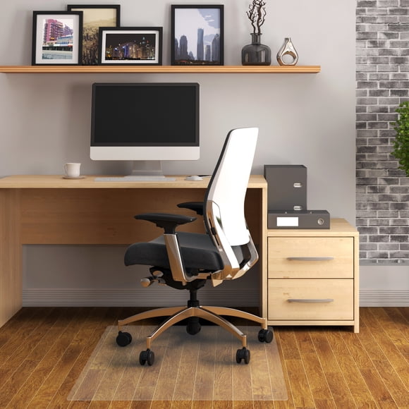 Valuemat Vinyl Rectangular Chair Mat for Hard Floor - 52" x 45"