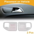thumbnail image 3 of Cubierta de Tazón de Mango de Puerta Interior para Jeep Wrangler JK 2DR 2011-2017 Marco de Decoración de Mango de Puerta Interior Blanco ABS 2 Pcs, 3 of 6