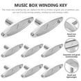 thumbnail image 5 of UPKOCH 8 Pcs Knob Clockwork Movement Key Music Box Replacement Key 2.5x1cm Silver, 5 of 8