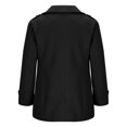 thumbnail image 4 of BVnarty Men's Double Breasted Peacoat Winter Warm Wool Blend Trench Coat Long Sleeve Overcoat (Black,XXL), 4 of 5