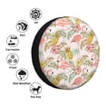 thumbnail image 4 of Fotbe Tropical Pink Flamingo Pineapple Funda de Llanta de Repuesto con Estampado, Engrosada, Ajuste Universal para Jeep, Remolque, RV, SUV, Camión-14 inch, 4 of 6