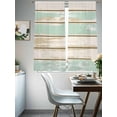 thumbnail image 4 of Green Beige Striped Sheer Curtains 63 Inch Length 2 Panels Set, Vintage Farmhouse Wood Grain Voile Window Treatment Rod Pocket Curtains Sheers Drapes for Bedroom/Living Room/Kitchen 52x"63"x2, 4 of 7