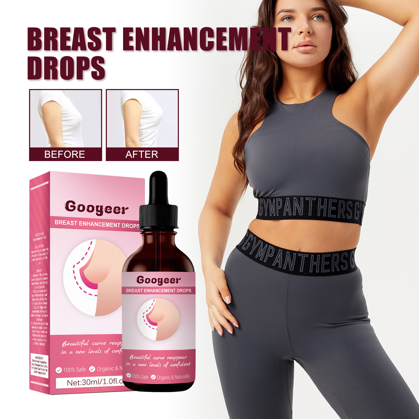 Breast Plumping Essence, Breast Massage AntiSag Treatment, Firming and Firming Breast Treatment