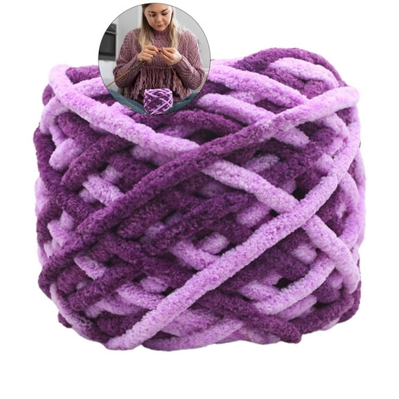 WNFJR Chunky Yarn for Crocheting, Thick Fluffy Soft Chenille Yarn Velvet Yarn for Making Blankets, Clothes, DIY Craft