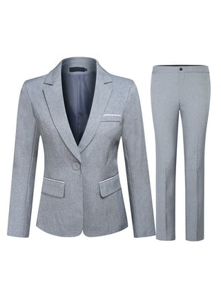 Women Faux Velvet Blazer Jacket Coat+Pants Suit Formal Business Office Lady  Set