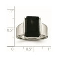 thumbnail image 6 of Stainless Steel Black Glass Size 9 Ring, 6 of 7
