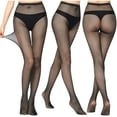 thumbnail image 2 of Alkepwun Fishnet Stockings for Women Solid Color Sexy Tight-Fitting Tights Black Sheer Mesh Leggings High Waist Pantyhose Stretchy Going Out Stockings Erotic Silk Stockings Halloween Cosplay, 2 of 5