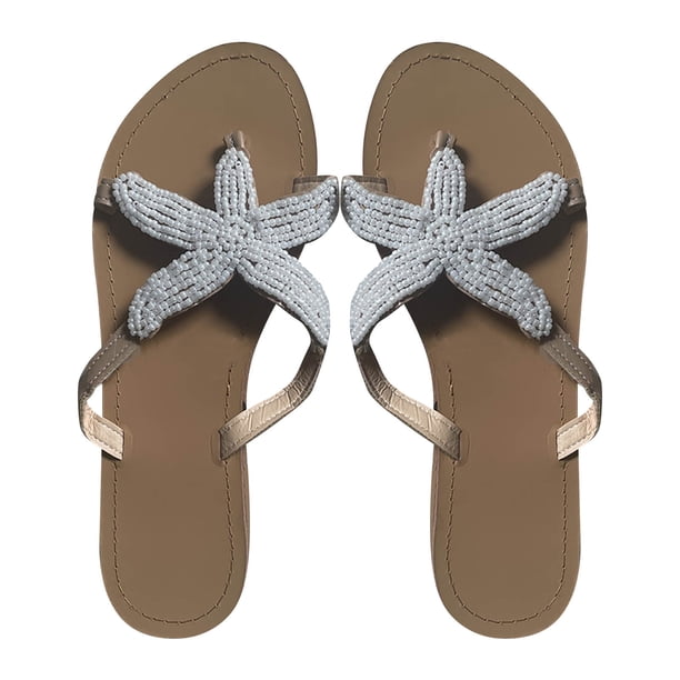 Amzcrzy Zapatos de mujer,Zapatos de mujer,Zapatillas de mujer, Sandalias y pantuflas casuales de verano para mujer, estilo playero vintage Sandalias Mujer Zapatillas De Casa