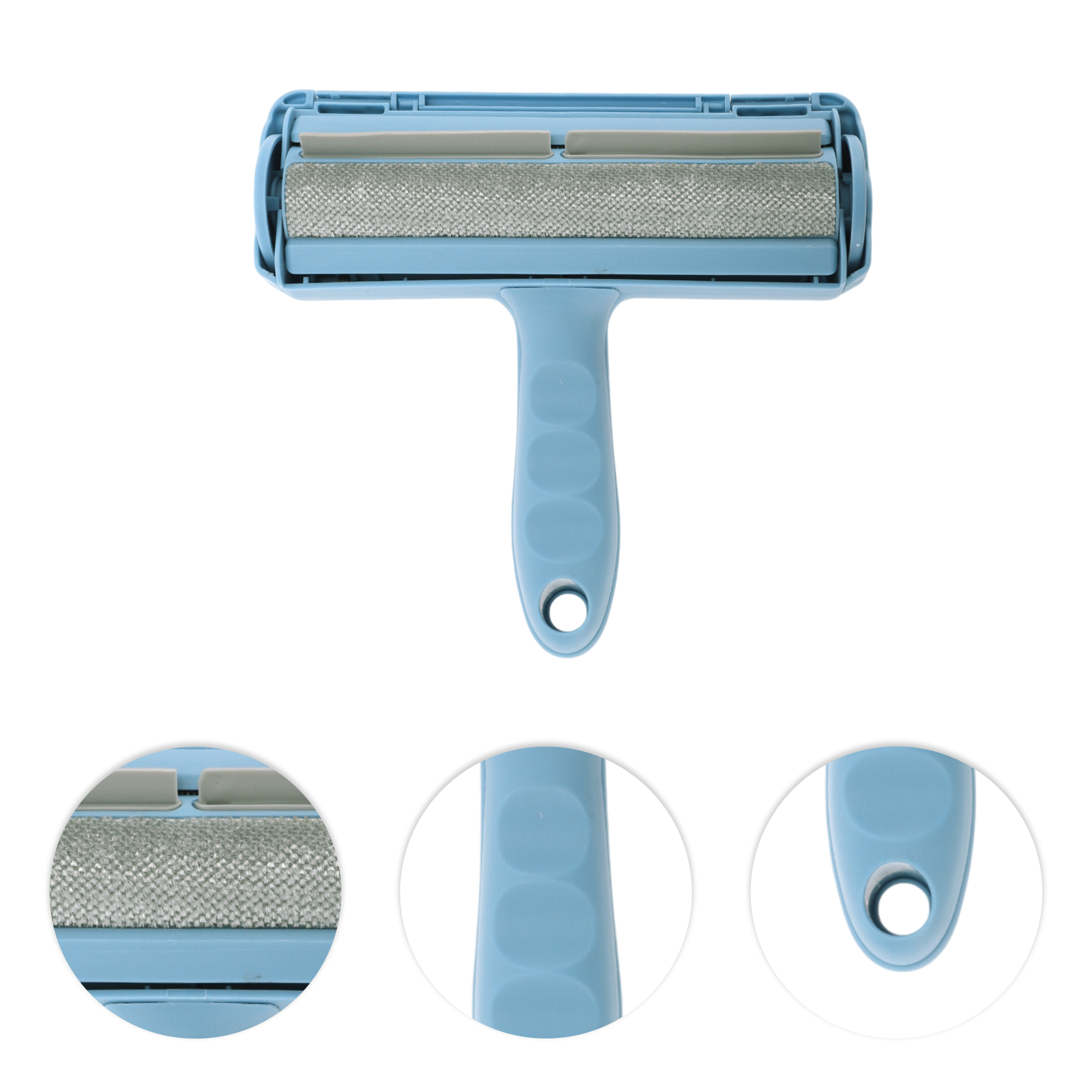 Unique Bargains Durable Roller Pet Hair Remover Tool for Dogs and Cats Blue