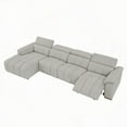 thumbnail image 5 of Modern 4-Seat Wall-Hugger Reclining Leather Sofa for Living Room, with USB Port, 5 of 11