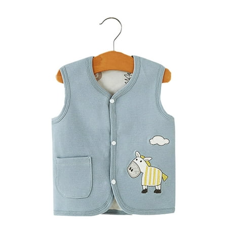 

Hunpta Toddler Baby Boys Girls Winter Sleeveless Cartoon Coat Outwear Warm Coat Vest Jacket Double Wearing Elephant Tiger Bear