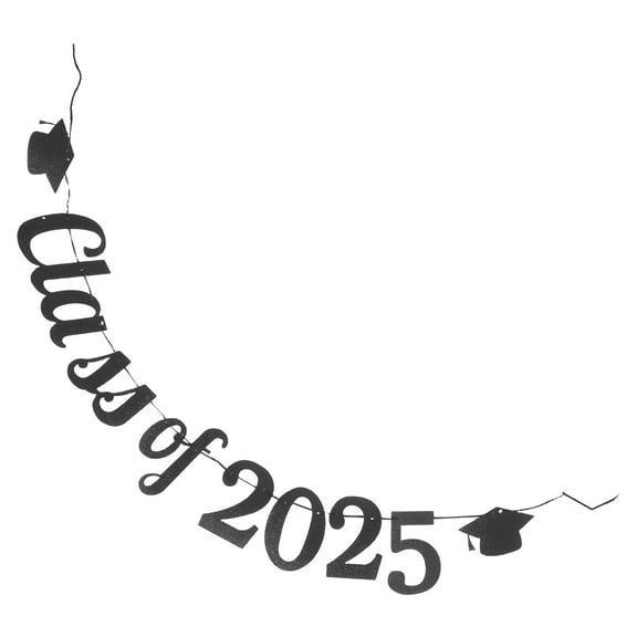 FRCOLOR  Graduation Party Banner Hanging Wall Decor Background Banners Black