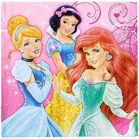 Disney Princess Lunch Napkins, 16 Count, Party Supplies - Walmart.com