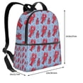 thumbnail image 4 of Lsque Cartoon Lobsters 2 Pattern Backpack – School Travel Canvas Daypack with Ergonomic Padded Straps, Multiple Compartments & Leather Handle, 4 of 5