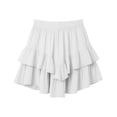 thumbnail image 6 of TaTaai Women's Golf Skirt for Women Solid Color Bohemian Ruffle Layered High Waisted Pleated Mini Tennis Skirt for Summer Daily Gift, 6 of 7