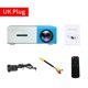 thumbnail image 1 of Proyector LED 1080P Proyector LED Home Theater TV Computadora Cámara Dispositivo de proyección, Azul blanco, Enchufe del Reino Unido seitruly EL001581-09, 1 of 2
