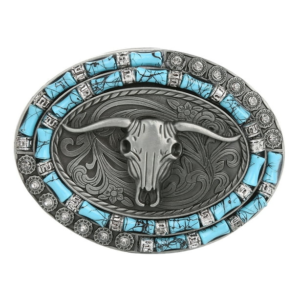 Bull head top belt buckle