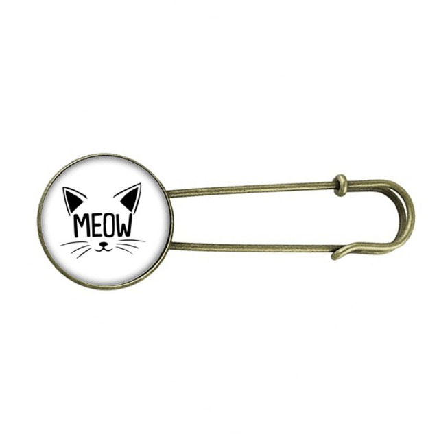 Gato cabeza cita DIY diseño EsES Broche De Broche De Metal Antiguo Unbranded M