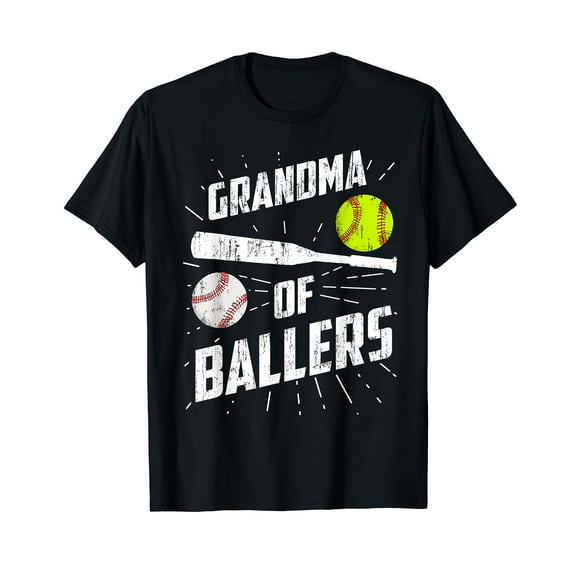 Grandma Of Ballers Funny Baseball Softball Mothers Day Gift T-Shirt