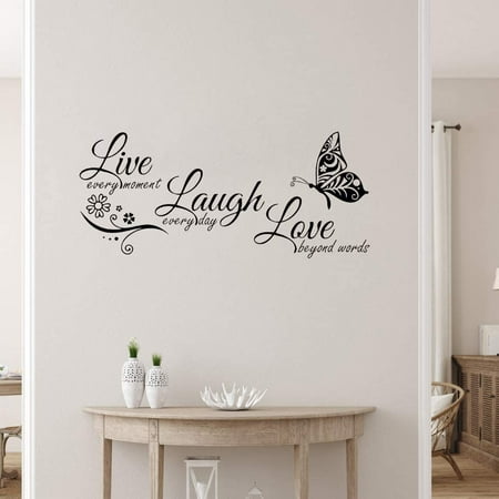 Live Laugh Love Sticker Live Laugh Love Wall Decal Stickers Art, Vinyl Live Every Moment Laugh  Every Day Love Beyond Words Wall Decor Motivational Quotes For Bedroom,  Removable Wall Sign Mural Diy Home Decorations(55Wx28L) | Walmart