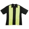 thumbnail image 4 of Men's Short Sleeve Retro Bowling Camp Shirt By Mato & Hash - Black/Yellow CA5000 S, 4 of 4