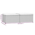 thumbnail image 4 of vidaXL Garden Footrests with Cushions 2 pcs Grey Poly Rattan, 4 of 5