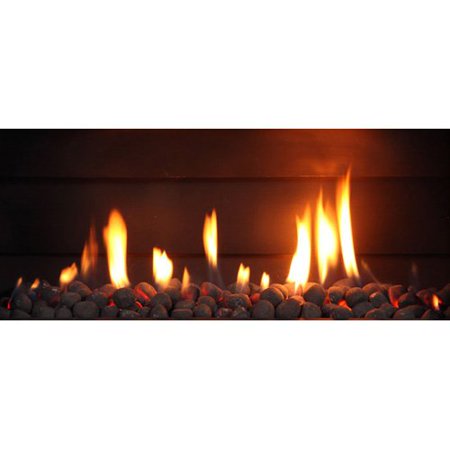 Escea Ferro Satin Black Gas Fireplace Walmart Com