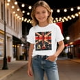 thumbnail image 5 of Shirts for Boys and Girls Vintage Guitar Union Jack Rock Guitarist T-Shirt for Kids Summer Fashion Tees (White 10-11 Years), 5 of 6