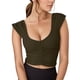 thumbnail image 1 of Sujetador deportivo largo acolchado para mujer - Top de entrenamiento de yoga con aberturas, camiseta sin mangas con tirantes para gimnasio, 1 of 5