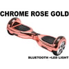 New Bluetooth Hoverboard UL2272 Certified Smart Self Balancing Electric Scooter with LED Lights- Chrome Rose Gold