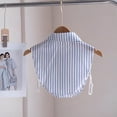 thumbnail image 3 of TELOLY Striped Detachable Fake Collar Half Shirt Blouse Dickey Collar Faux False Collar Elegant for Women Girls, 3 of 7