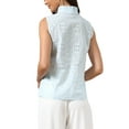 thumbnail image 3 of INSPIRE CHIC Eyelet Tops for Women 2026 Summer Hollow Out Crochet Floral Embroidered Sleeveless Tank Top XS Light Blue, 3 of 6