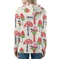 thumbnail image 3 of Renewold Graphic Sweatshirts Long Zip Up Hoodies for Women Size L Cute Snail Mushrooms Print Sweats Long Sleeve Wind Day Shirt Warm Comfort Jacket with Pocket, 3 of 5
