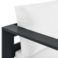thumbnail image 6 of Modular Lounge Chair Chaise, Gray White, Aluminum Metal, Outdoor Patio Balcony Cafe Bistro Garden Hospitality Restaurant, Modern Contemporary HB36559, 6 of 9